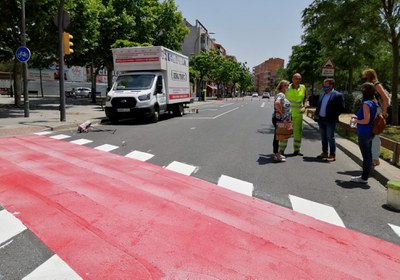 Actuació per connectar el carril bici entre les avingudes de Miquel Batllori i Artesa, a la Bordeta 