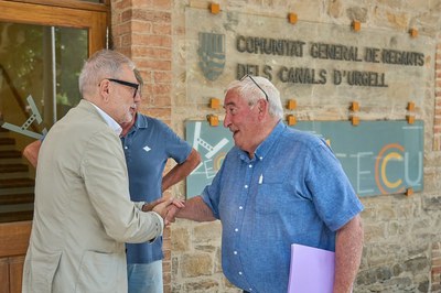 L’alcalde Larrosa ofereix el seu suport a la modernització del reg del Canal d’Urgell