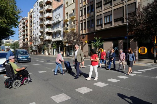 Imatge de la notícia La Paeria millora els passos per a vianants al carrer Príncep de Viana
