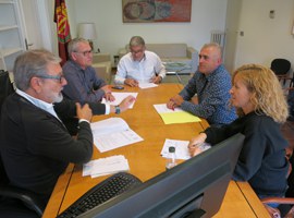 Reunió de treball del Paer en Cap, Fèlix Larrosa, amb els presidents de les EMD’s de Sucs i Raimat 
