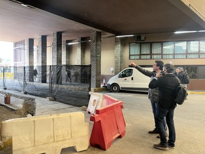 La Paeria inicia les obres de l’ampliació de la vorera per a vianants que dona accés al baixador d’autobusos per l’Avda. Catalunya 