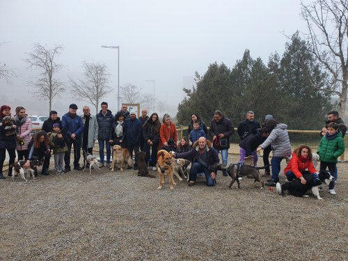 Imatge de la notícia Lleida inaugura l’àrea d’esbarjo per a gossos dels Jardins de Francesc Solana, entre el Secà de Sant Pere i Balàfia