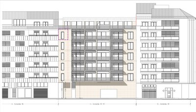 Projecte per a construir un edifici amb 13 habitatges al carrer Doctor Combelles