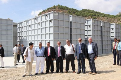 L'alcalde Àngel Ros visita les obres de la potabilitzadora d'Aigua per a la Mancomunitat de Pinyana