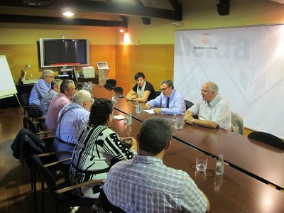 L'alcalde de Lleida rep la Comissió de l'Horta