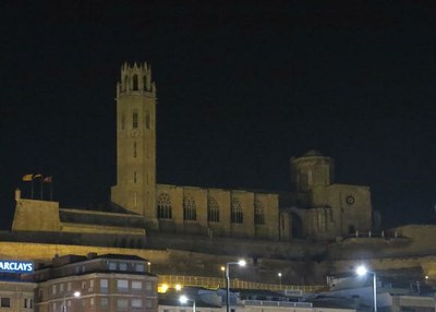 Lleida es queda a les fosques durant una hora contra el canvi climàtic 